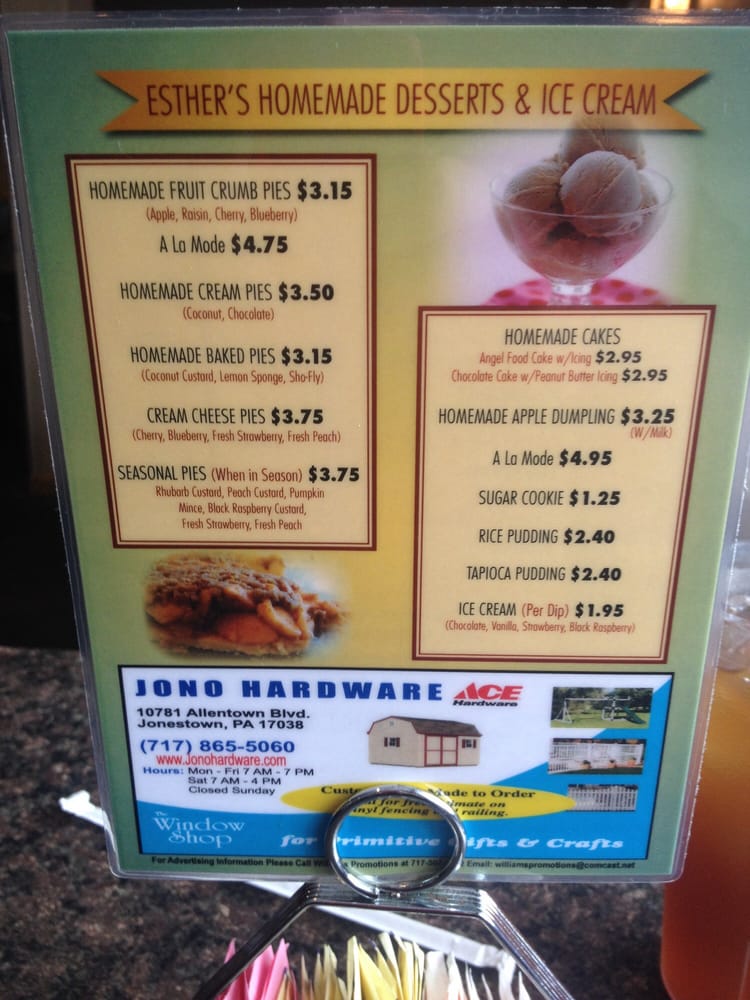 Esther's Restaurant Menu - Image 7